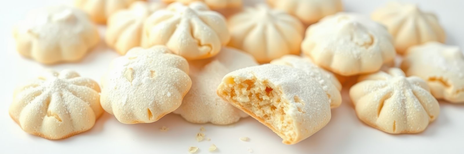 Delightful traditional cookies arranged beautifully on a surface, showcasing their unique shapes and textures